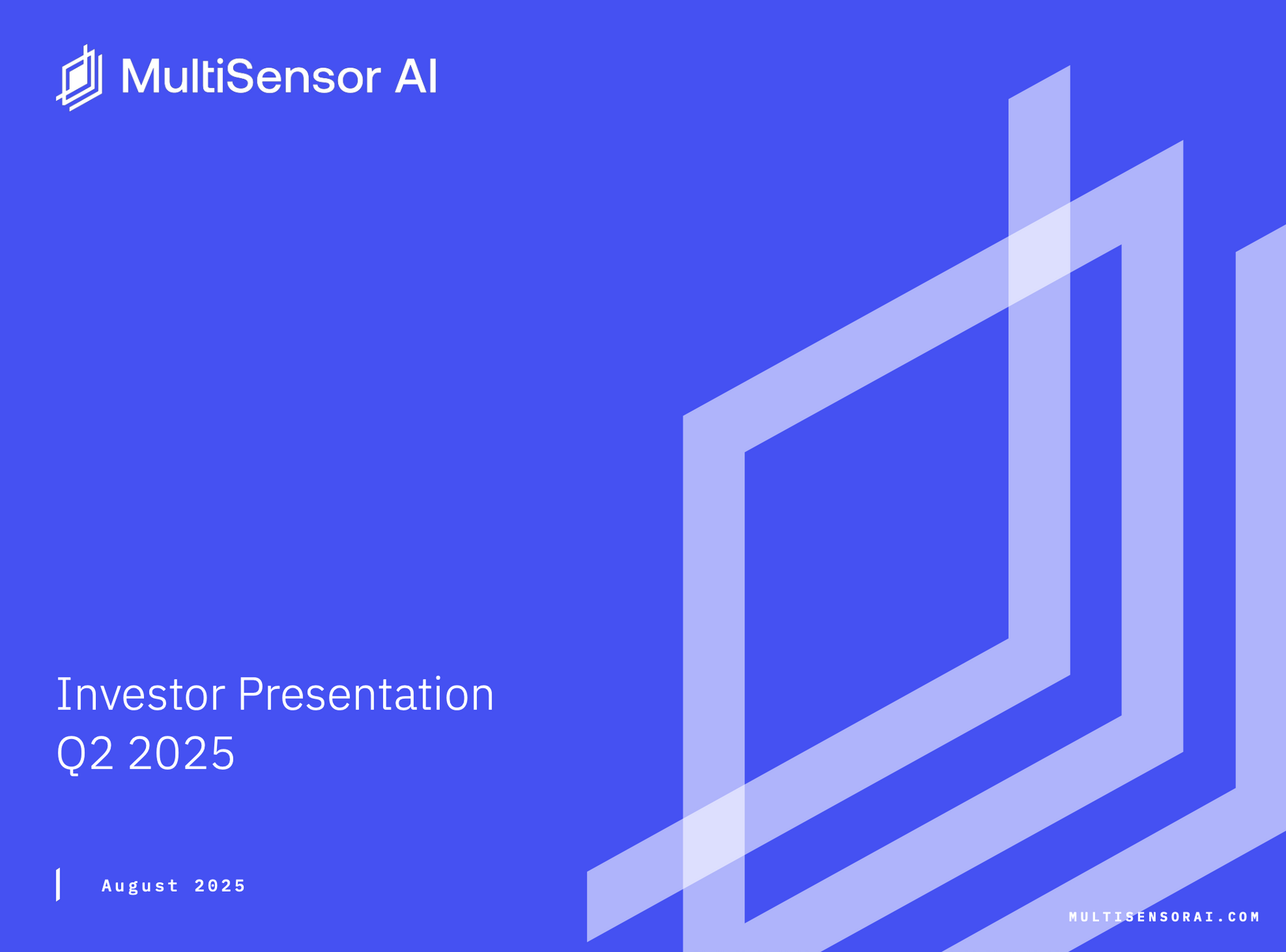 A multisensor al investor presentation from march 2025
