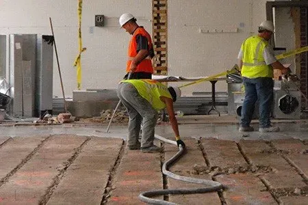Independence Middle School Before — Muldrow, OK — Gypsum Floors of AR/OK, Inc