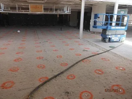 Arkansas Tech University Cafeteria Before — Muldrow, OK — Gypsum Floors of AR/OK, Inc