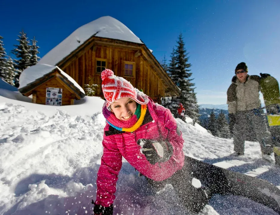 Winter-Sport auf der Alm