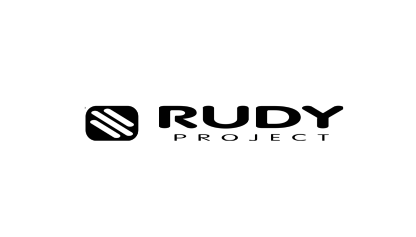 The rudy project logo is black and white on a white background.