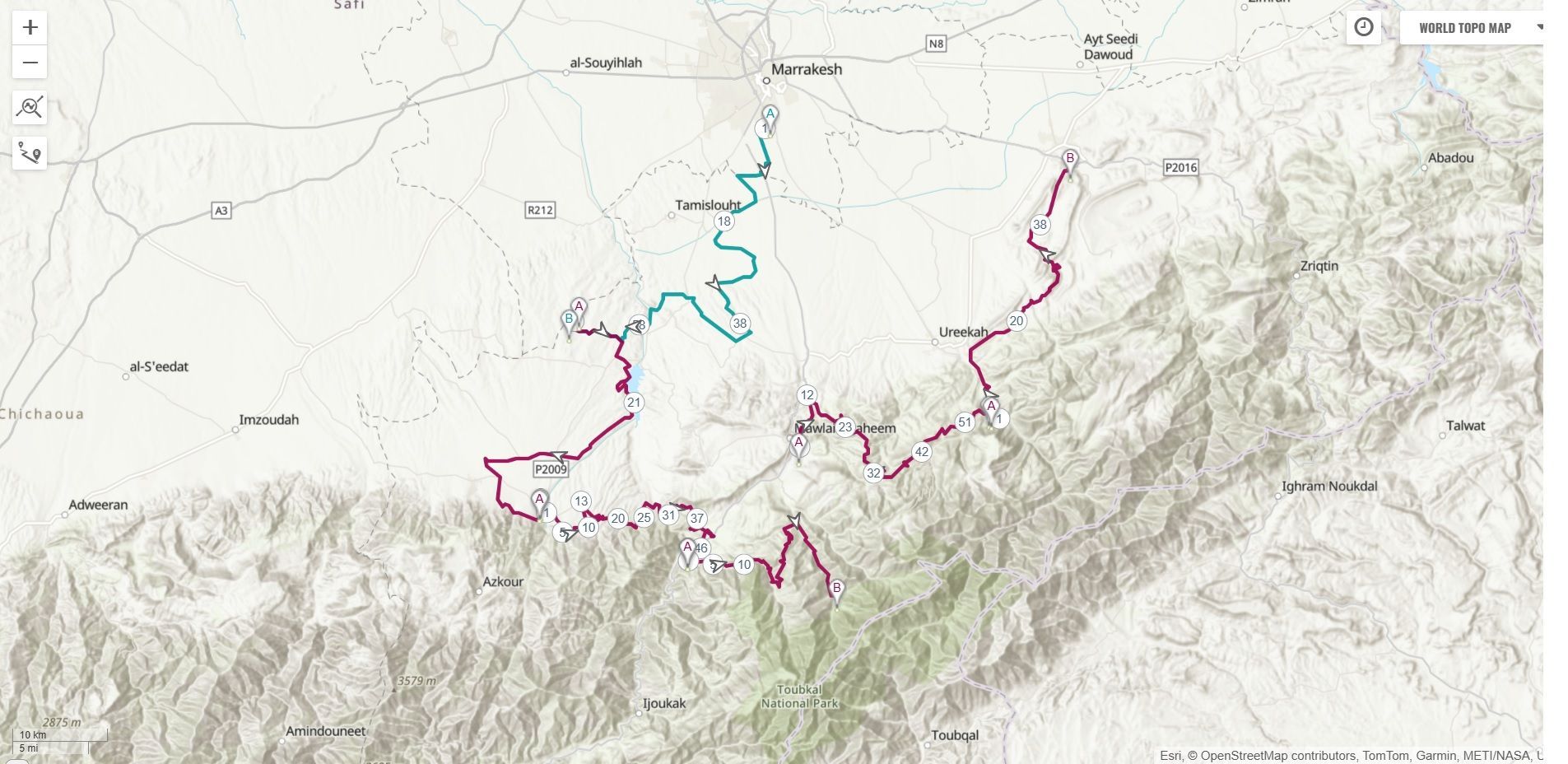 A map of a country with red circles on it