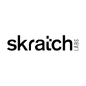 A black and white logo for a company called skraich labs.