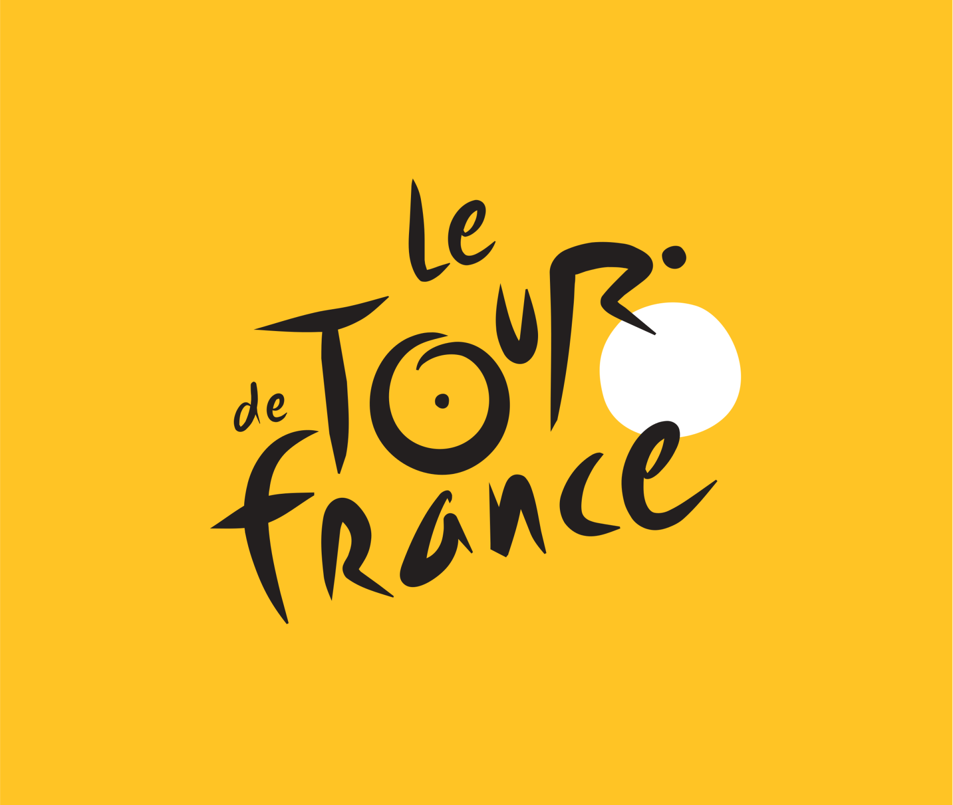 Le tour de france logo on a yellow background