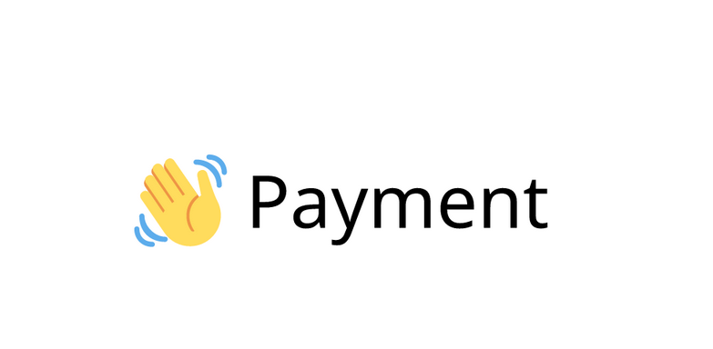 A yellow hand with the word payment next to it.