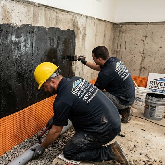 Basement drainage system installation for long-term moisture protection
