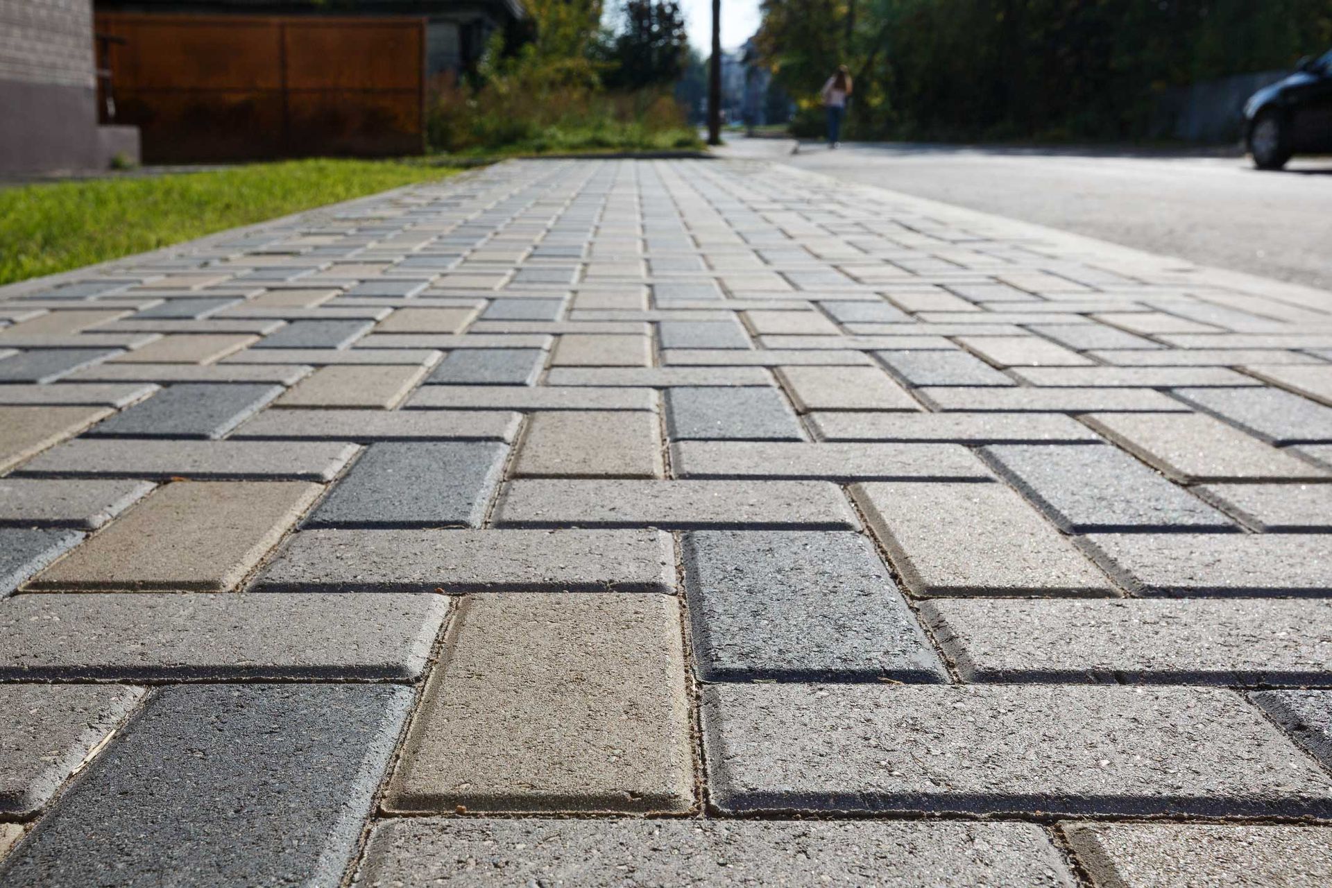 Colorful Cobblestone Road Pavement — Virginia Beach, VA — Premiere Construction Inc.