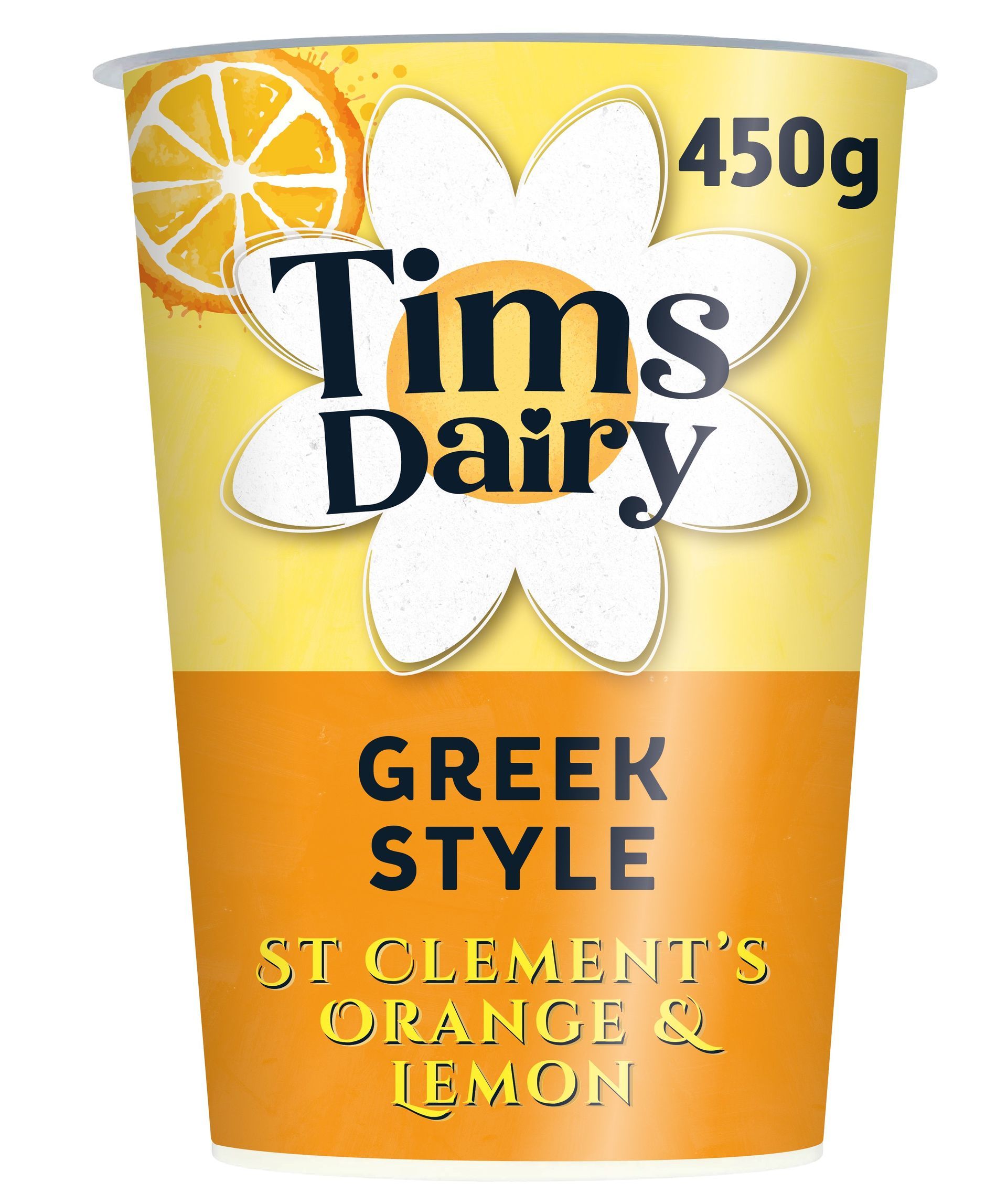Tims Dairy St Clement's Orange & Lemon Greek Style Yogurt