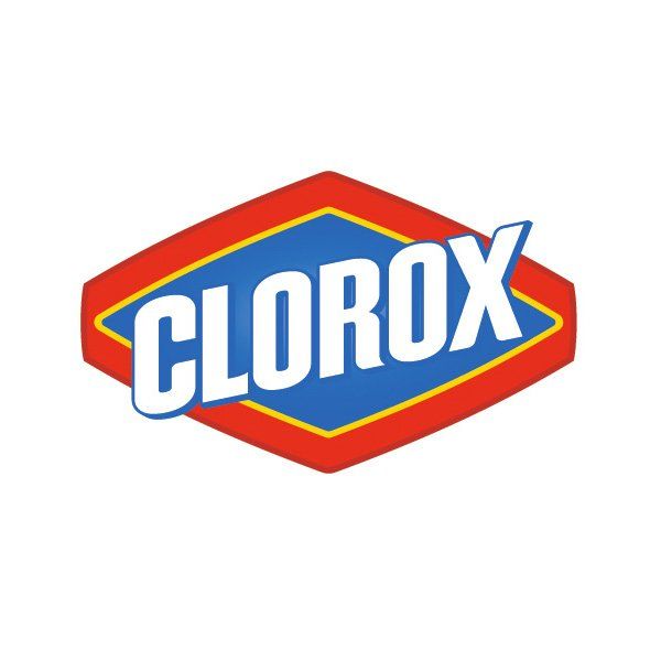 The clorox logo is shown on a white background