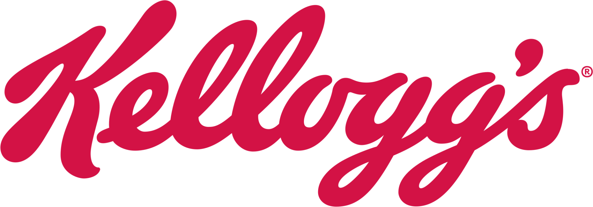 A red kellogg 's logo on a white background