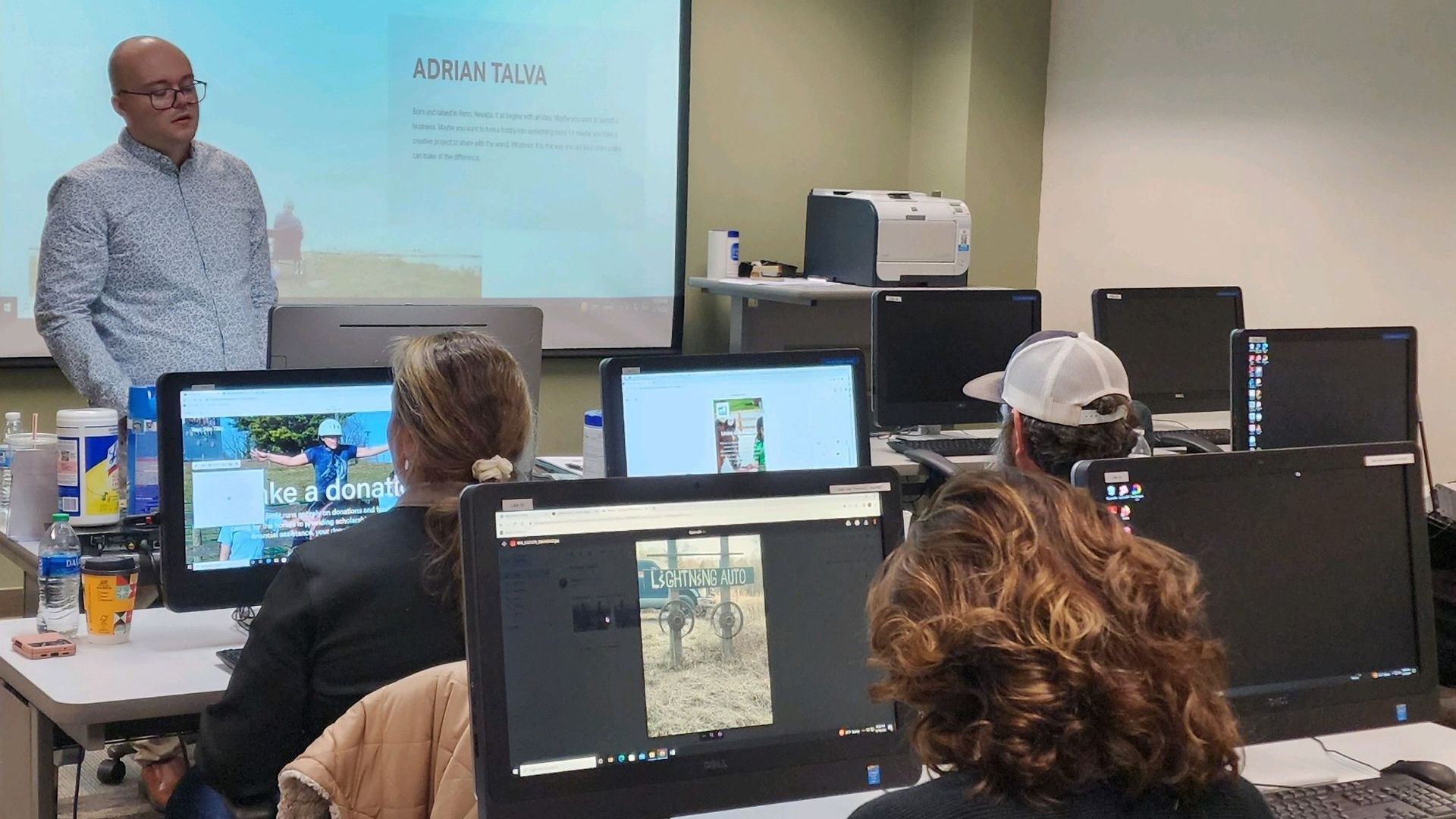 Joshua Lee Bryant Teaching A Class Of Small Business Owners