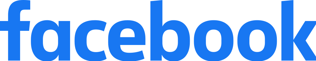 a blue facebook logo on a white background
