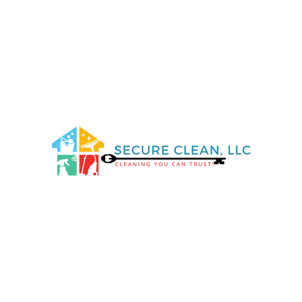 a logo for a cleaning company called secure clean llc
