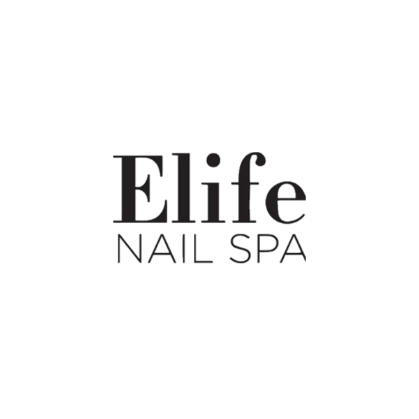 a black and white logo for a nail spa .