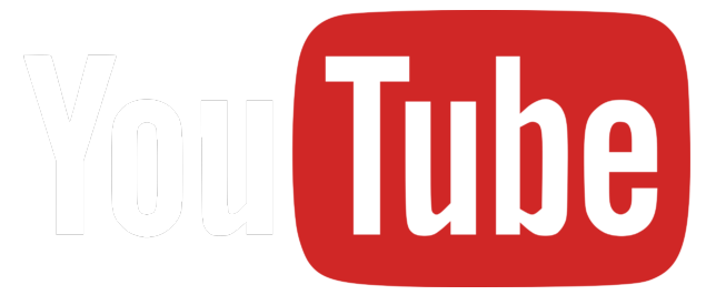 a red and white youtube logo on a white background