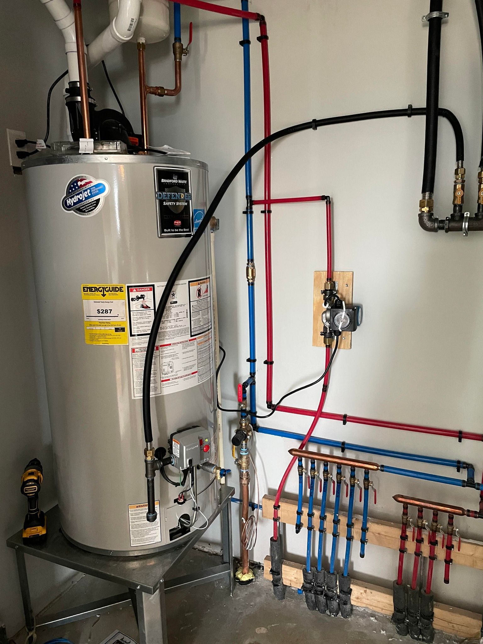 A new water heater installation 