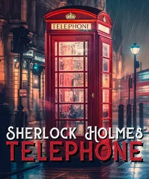 Sherlock Holmes: Telephone booth escape room playing in Perth CBD as Escape This