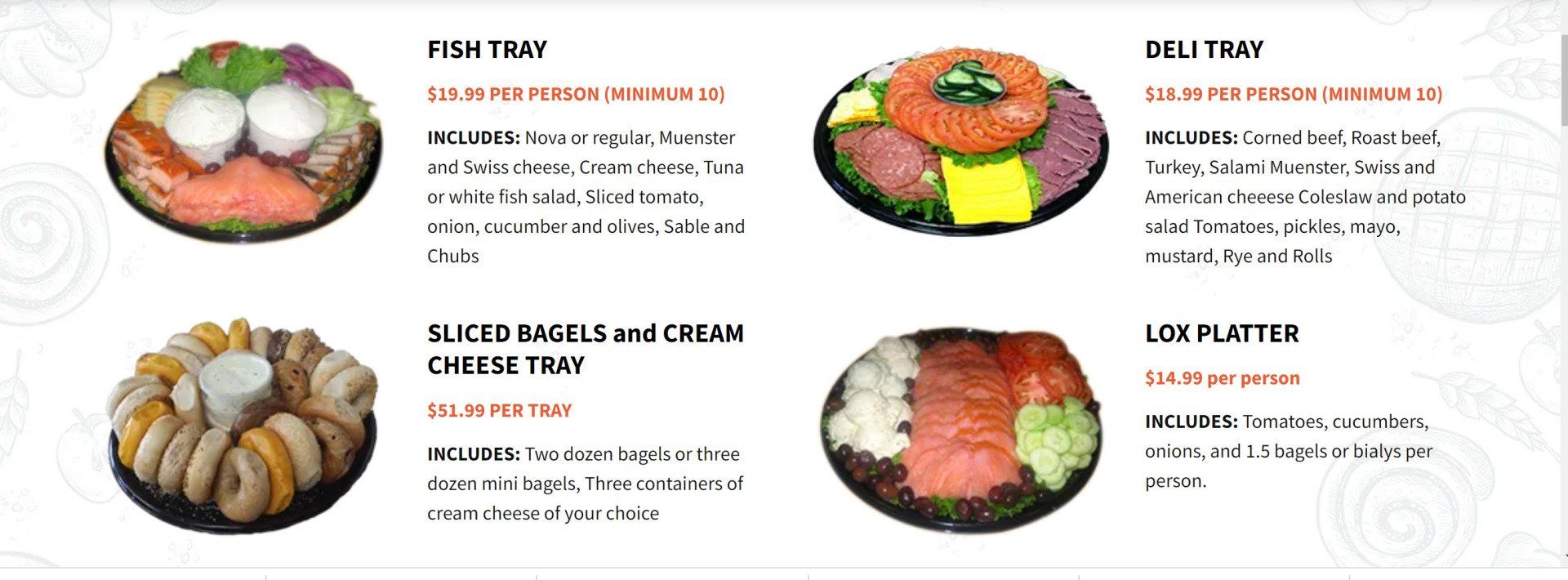 Upper Crust Bagels Menu