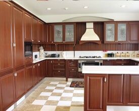 Maroon Oak Cabinet — Western Washington — Water Concepts