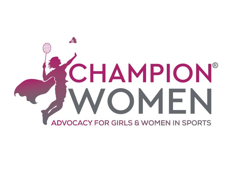 The logo for champion women advocates for girls and women in sports.