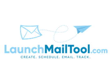 The logo for launchmailtool.com shows an envelope and a paper airplane