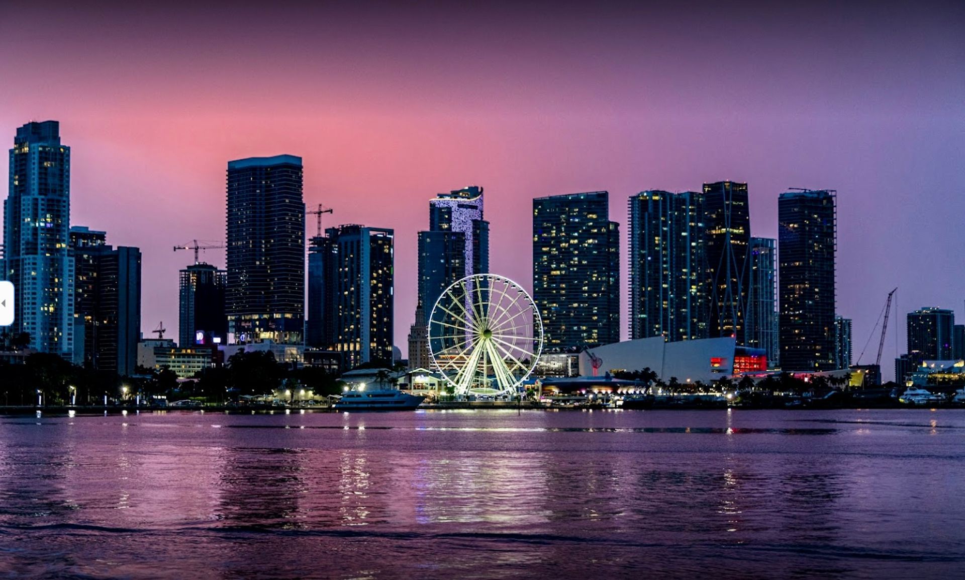 Views of the Miami Sunset boat tour.