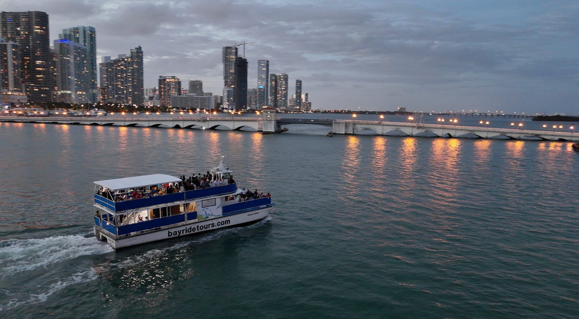 The Venetian Causeway is the oldest bridge in Miami. Movies like the 2 Fast  and furious, were filmed on this bridge. The Venetian Causeway is the only way into the Venetian Islands. Of course we get to enjoy the Venetian Islands  from our Miami Sunset Cruise.