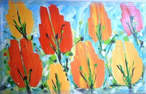 Schilderij Tulpen van Ad van Hassel