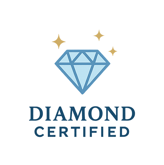 A logo for a company that is diamond certified