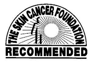A black and white logo for the skin cancer foundation