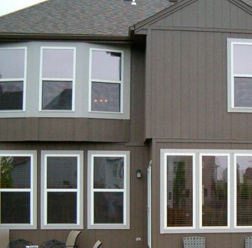 A house with a lot of windows on it