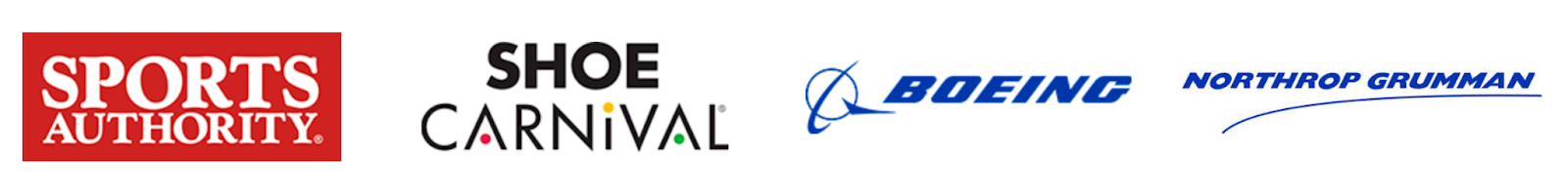 A blurred image of the sports authority shoe carnival and boeing