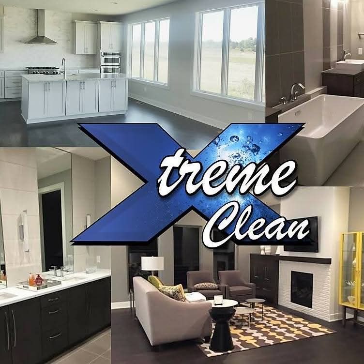 A collage of pictures of a kitchen living room and bathroom for xtreme clean