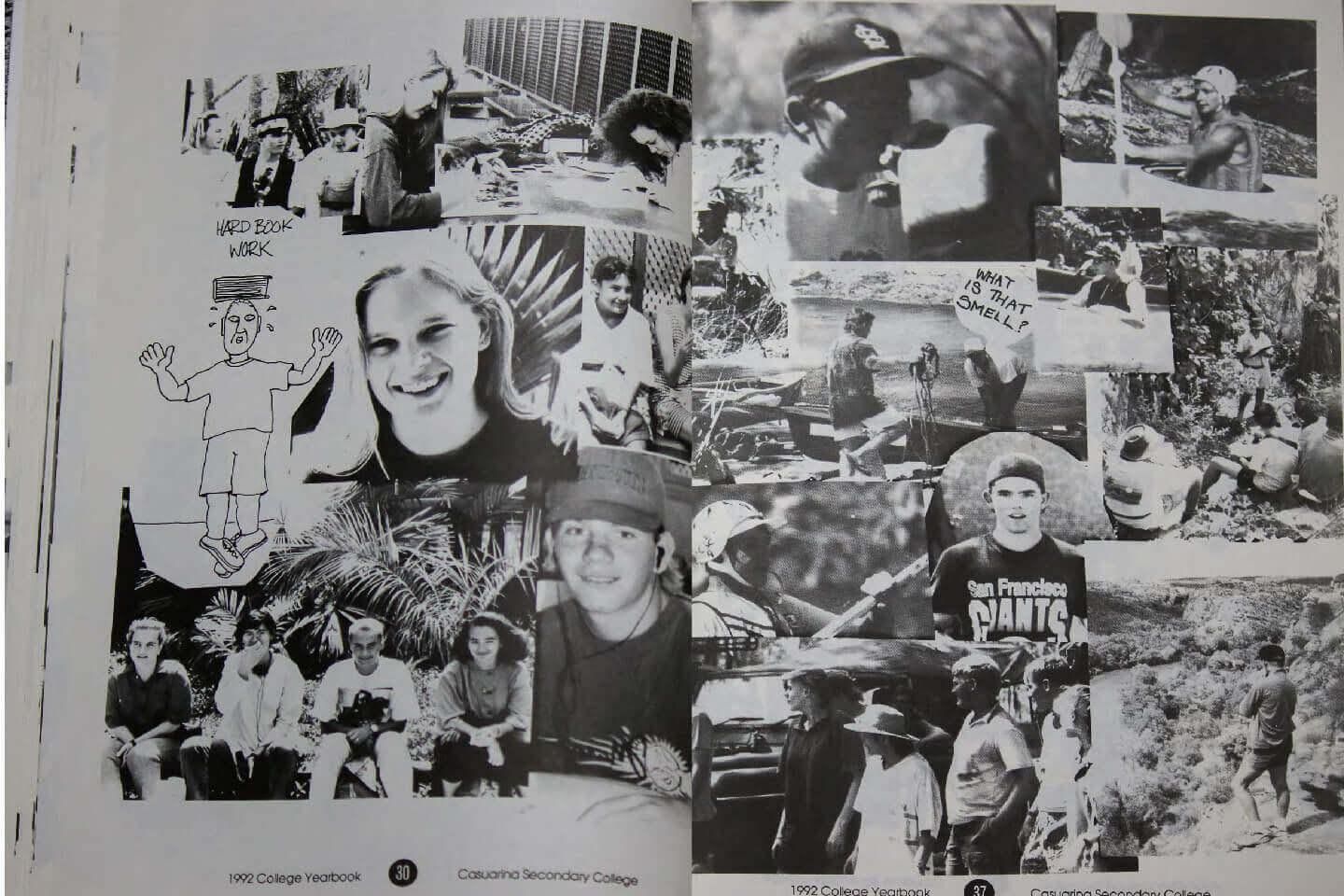 Collage of black and white photos: people, faces, and scenes in diverse settings.