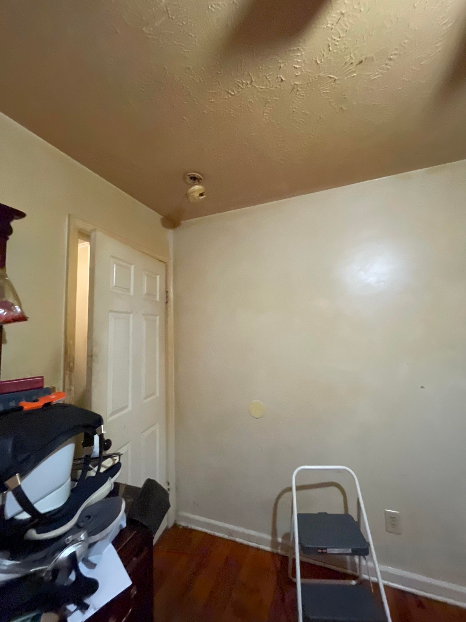 There is a ladder in the middle of the room.