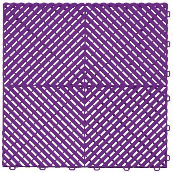 Cosmic purple color option for swisstrax garage floor tiles