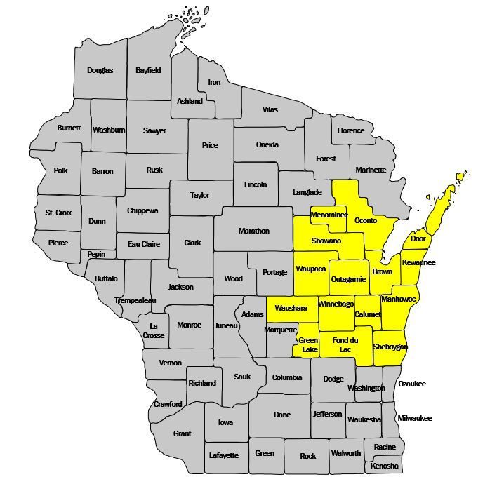 Wisconsin Cover Map — House And Driveway in Appleton, WI