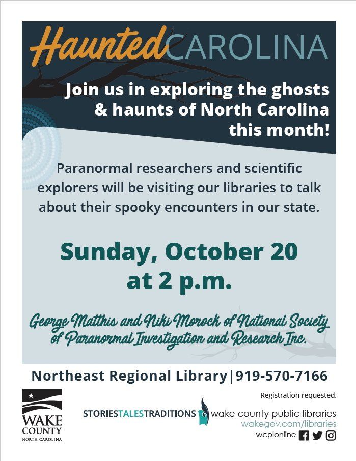 Wake County Northeast Regional Library flier 2019