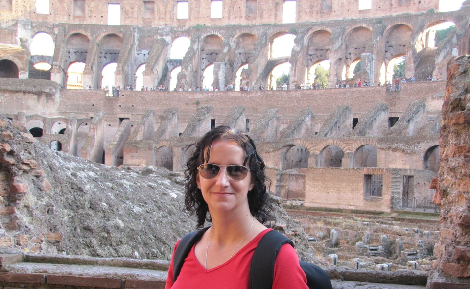 Nicolle visiting the Roman Colliseum in 2011