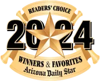 Arizona Daily Star Readers' Choice award: 2024 winner. Gold star, banner.
