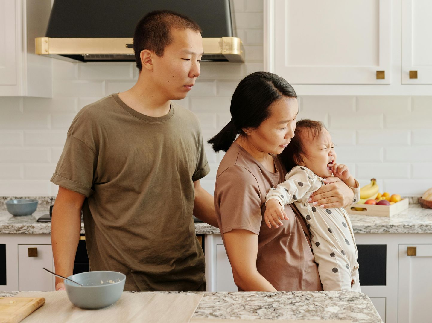 A family struggling with new changes in their family routine