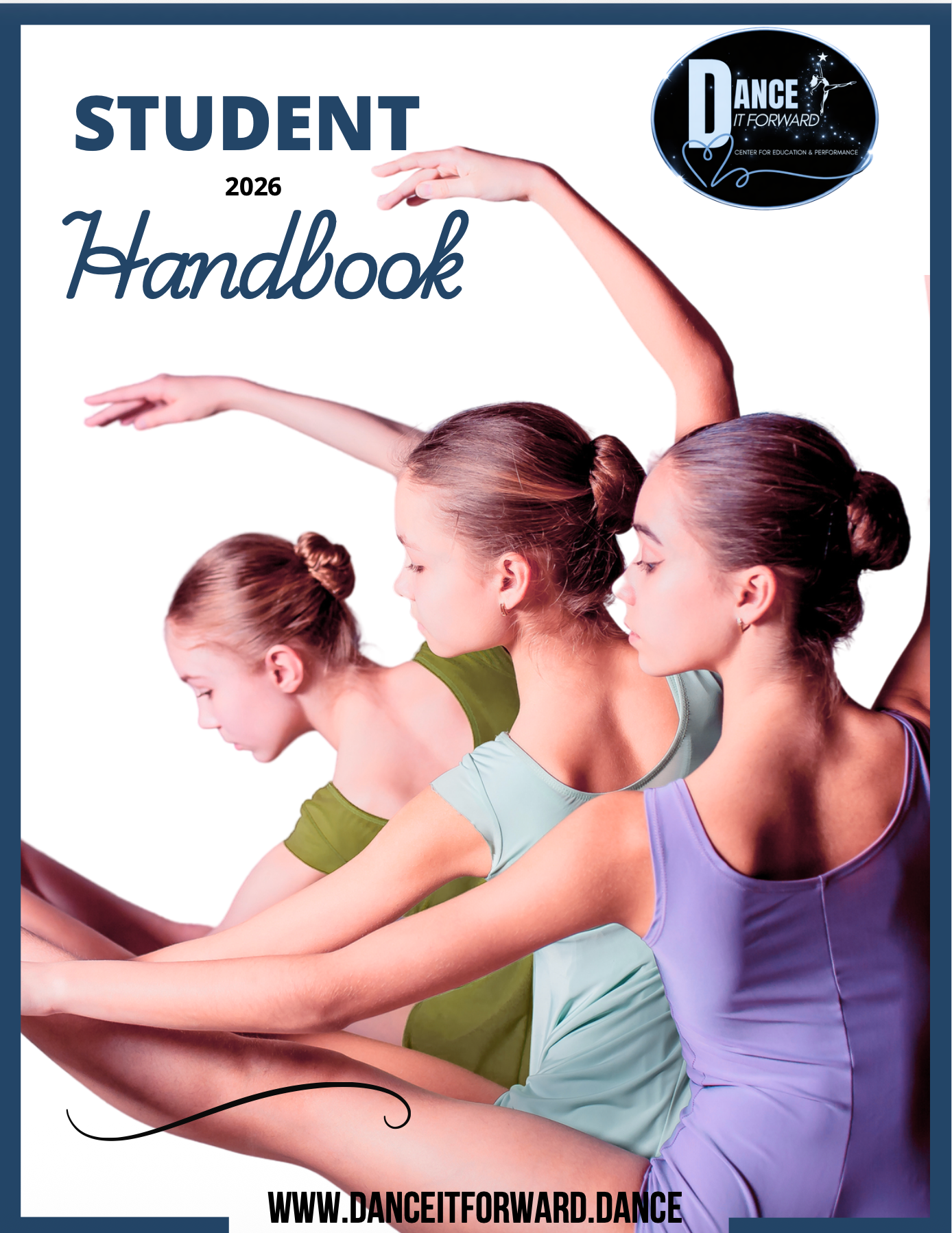Dance school handbook cover 