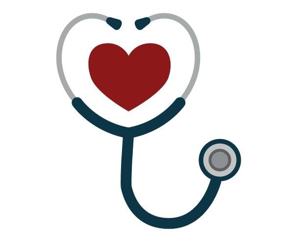 A stethoscope with a heart inside of it.