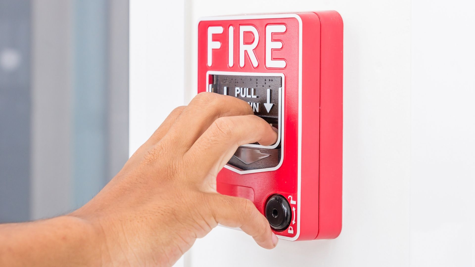 fire alarm on wall