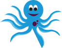 An animated image of an octopus.