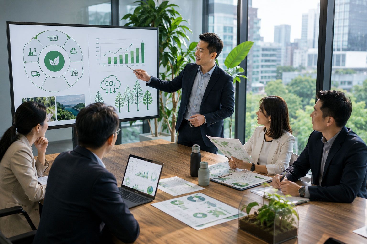 碳足跡減排公司推薦|微碳石代永續顧問公司:碳足跡減排三條減碳路徑-碳中和宣告
示意圖