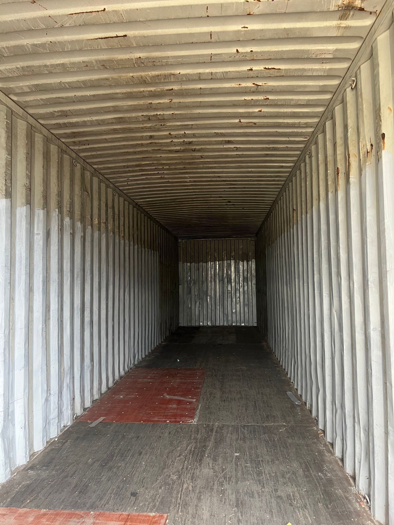 Inside of a Refrigerated Semi-trailer With a White Unit Centered at the Back  — Rockhampton Container Sales in Kawana, QLD