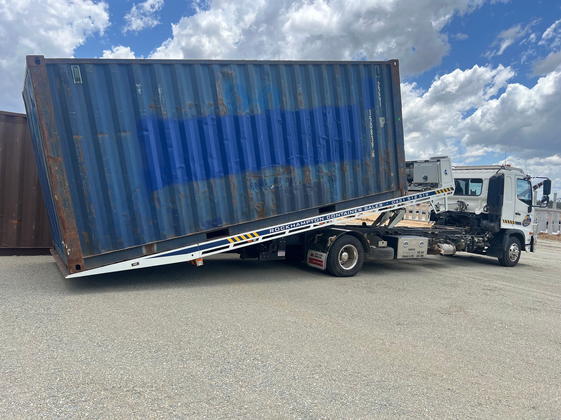 White Shipping Container With Open Door — Rockhampton Container Sales in Kawana, QLD
