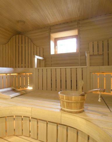 A beautiful sauna
