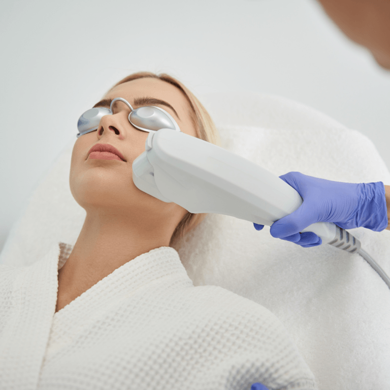 Woman Receiving Laser Treatment - Maryland Heights, MO - PF Wellness And Spa